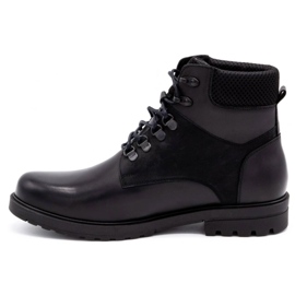 Olivier Botas de piel de invierno para hombre 7002KB negro 1