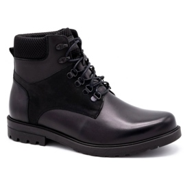 Olivier Botas de piel de invierno para hombre 7002KB negro 2