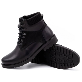 Olivier Botas de piel de invierno para hombre 7002KB negro 4
