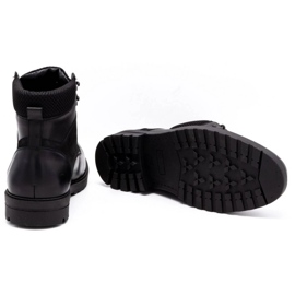 Olivier Botas de piel de invierno para hombre 7002KB negro 5