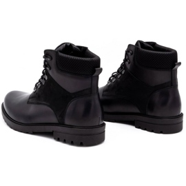 Olivier Botas de piel de invierno para hombre 7002KB negro 8