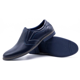 Olivier Zapatos de hombre elegantes 283LU azul marino 3