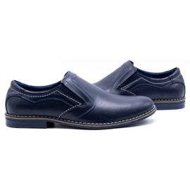 Olivier Zapatos de hombre elegantes 283LU azul marino 5