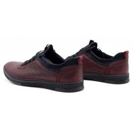 Polbut Zapato casual hombre piel K24 grano burdeos rojo 6