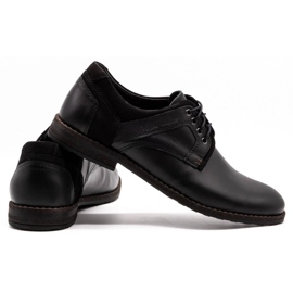 Polbut Zapatos casual de piel para hombre 2112 negro 4