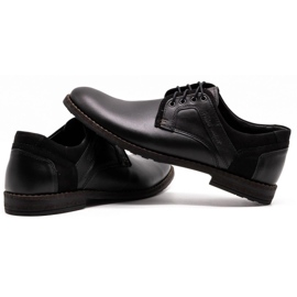 Polbut Zapatos casual de piel para hombre 2112 negro 6