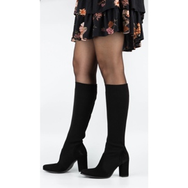 Exquisite Botas de tacón de mujer 1271 negro 4