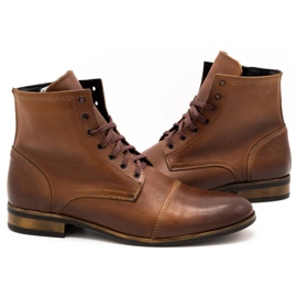 Olivier Botines Chelsea de hombre en piel 287D Św marrón 4