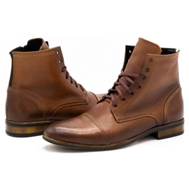 Olivier Botines Chelsea de hombre en piel 287D Św marrón 5