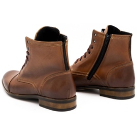 Olivier Botines Chelsea de hombre en piel 287D Św marrón 6