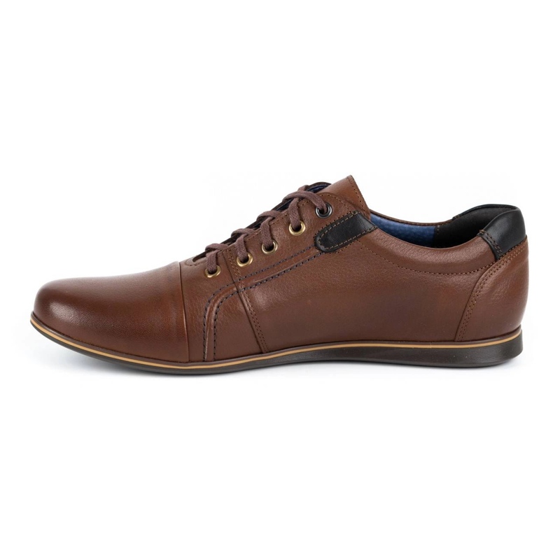 Kampol Zapatos casual de hombre de cuero 39 / 74KAM marrón 1