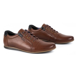 Kampol Zapatos casual de hombre de cuero 39 / 74KAM marrón 2