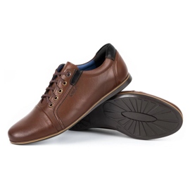Kampol Zapatos casual de hombre de cuero 39 / 74KAM marrón 3
