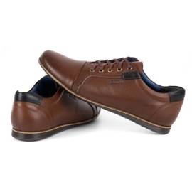 Kampol Zapatos casual de hombre de cuero 39 / 74KAM marrón 5