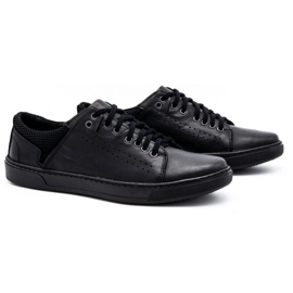 Olivier Zapato casual hombre piel 933MP negro 2