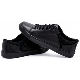 Olivier Zapato casual hombre piel 933MP negro 5