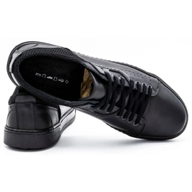 Olivier Zapato casual hombre piel 933MP negro 6