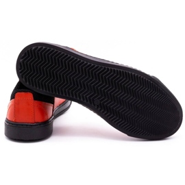 Olivier Zapatos casual hombre piel 933MP rojo 4