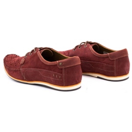 KOMODO Zapatos hombre piel mocasines 875 verano burdeos rojo 6