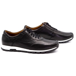 Olivier Zapato casual hombre piel 902KNT negro 2