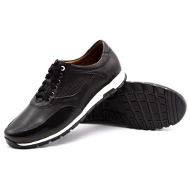 Olivier Zapato casual hombre piel 902KNT negro 3