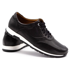 Olivier Zapato casual hombre piel 902KNT negro 4