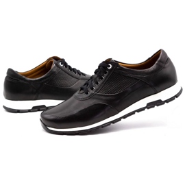 Olivier Zapato casual hombre piel 902KNT negro 6