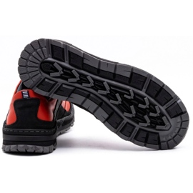 Olivier Zapatos trekking hombre piel 292GT rojo 4