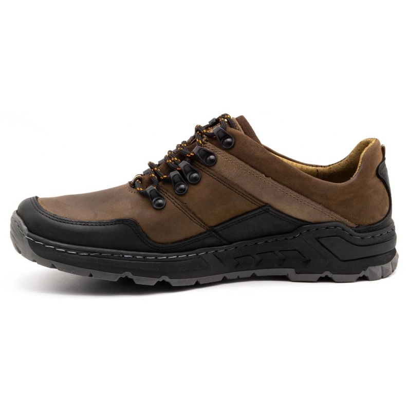 Olivier Zapatos trekking hombre piel 292GT marrón 1