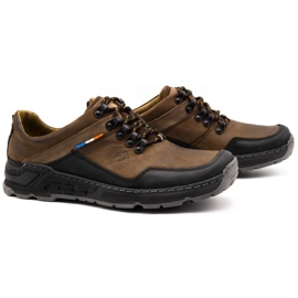 Olivier Zapatos trekking hombre piel 292GT marrón 2