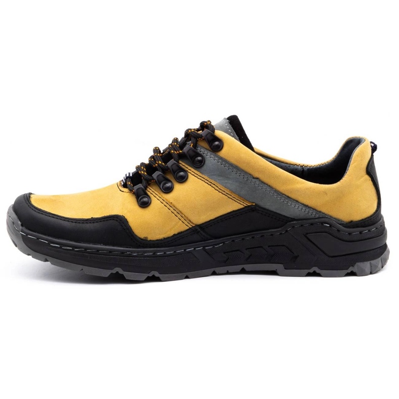 Olivier Zapatos trekking hombre piel 292GT amarillo 1