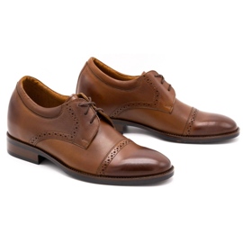 Olivier Zapatos de hombre en piel que realzan el formal P45KB marrón 1