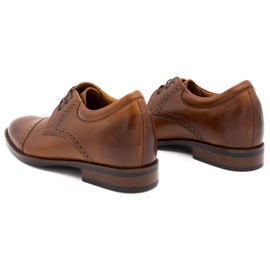 Olivier Zapatos de hombre en piel que realzan el formal P45KB marrón 2