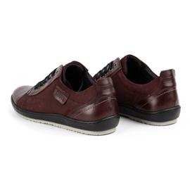 Kampol Zapatos casual hombre piel 61KAM burdeos rojo 6
