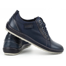 Kampol Zapatos casual hombre piel 61KAM azul marino 4