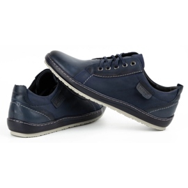 Kampol Zapatos casual hombre piel 61KAM azul marino 5