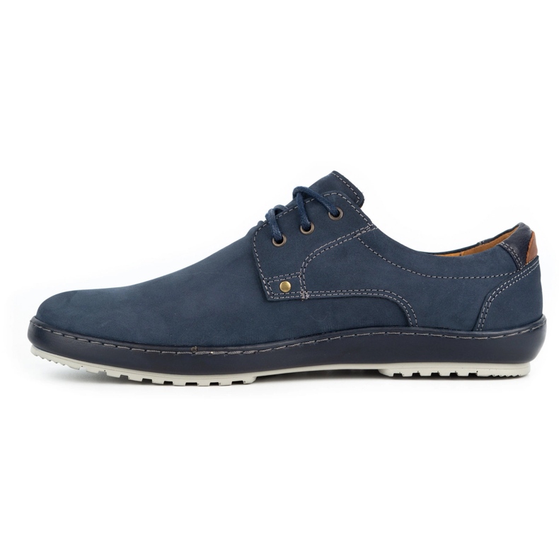 Kampol Zapatos casual hombre piel 24KAM azul marino 1