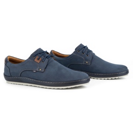 Kampol Zapatos casual hombre piel 24KAM azul marino 2