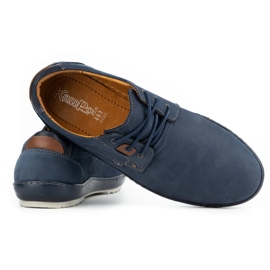 Kampol Zapatos casual hombre piel 24KAM azul marino 4