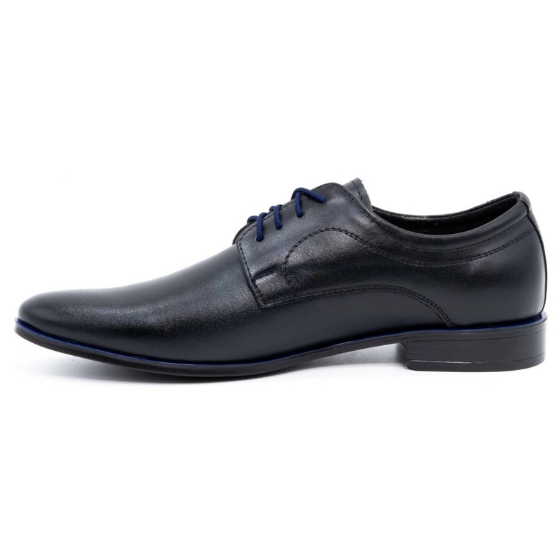 Olivier Zapatos de vestir hombre piel 277 negro con azul 1