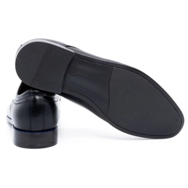 Olivier Zapatos de vestir hombre piel 277 negro con azul 4