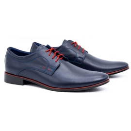 Olivier Zapatos de vestir hombre piel 277 azul marino 2