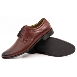 Olivier Zapatos de vestir hombre piel 277 burdeos rojo 3