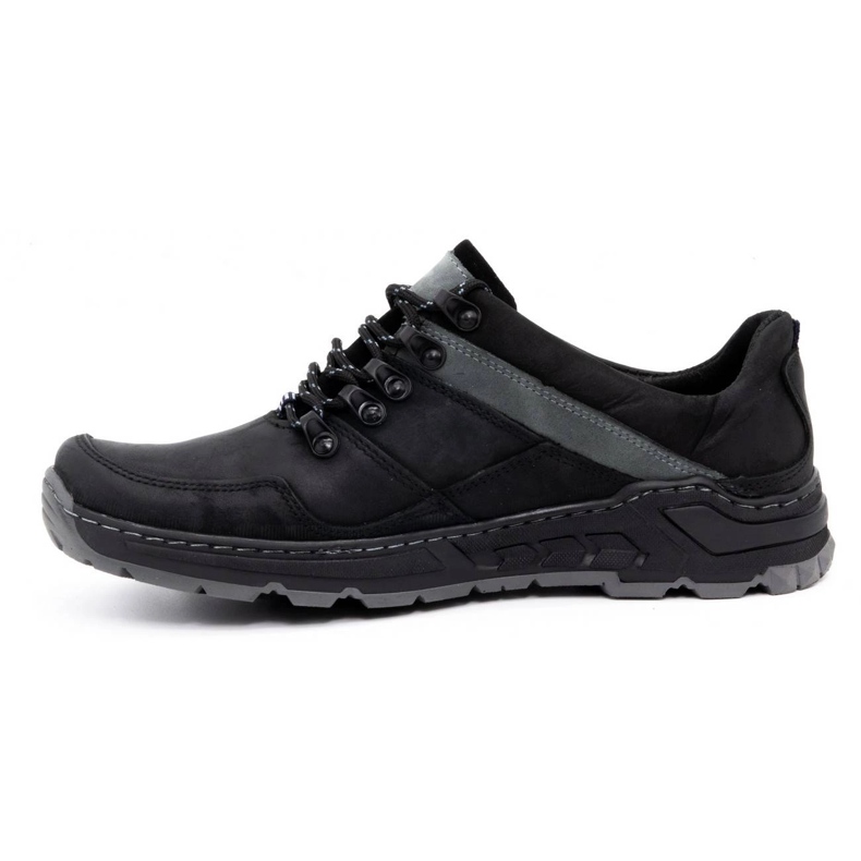 Olivier Zapatos trekking hombre piel 292GT negro 1