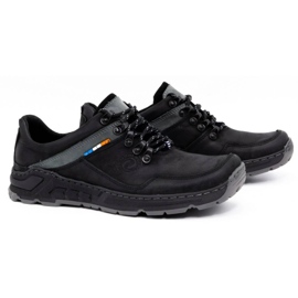 Olivier Zapatos trekking hombre piel 292GT negro 2