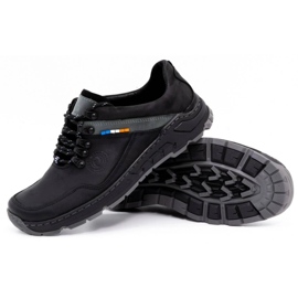 Olivier Zapatos trekking hombre piel 292GT negro 3