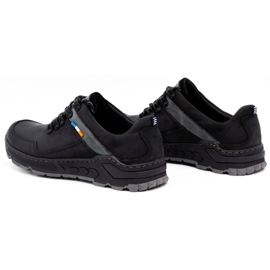 Olivier Zapatos trekking hombre piel 292GT negro 6