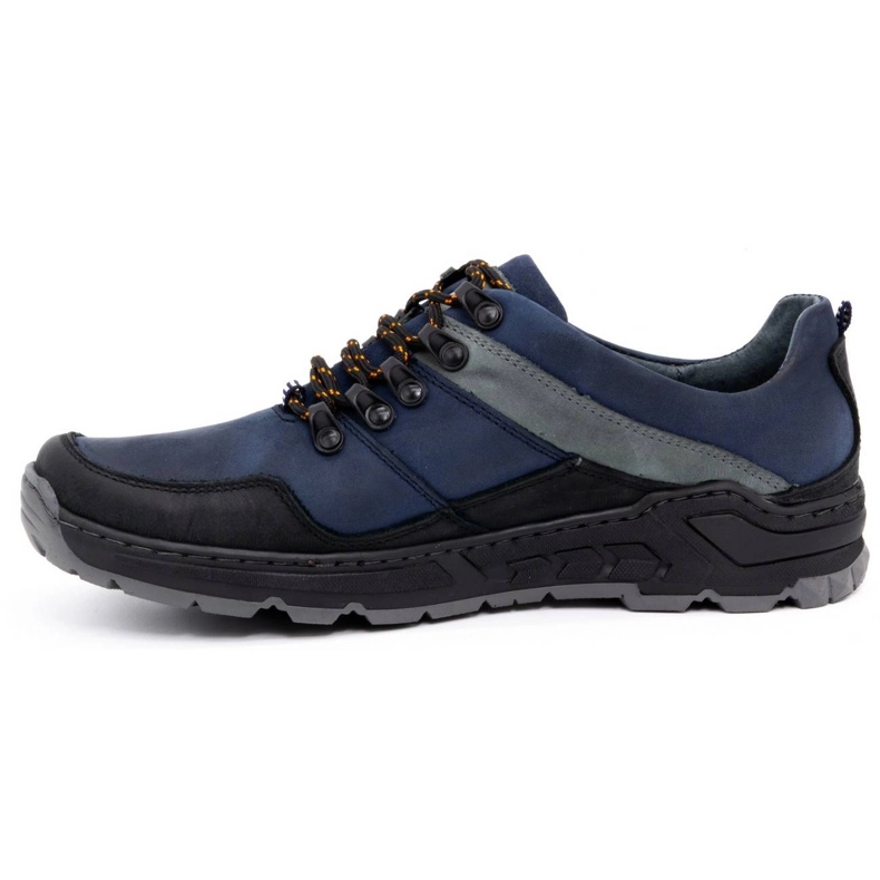 Olivier Zapatos trekking hombre piel 292GT azul marino 1