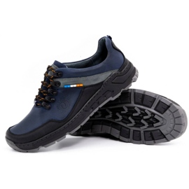 Olivier Zapatos trekking hombre piel 292GT azul marino 3