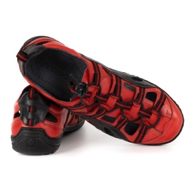 Kampol Zapatos hombre piel calados 26KAM rojo 4